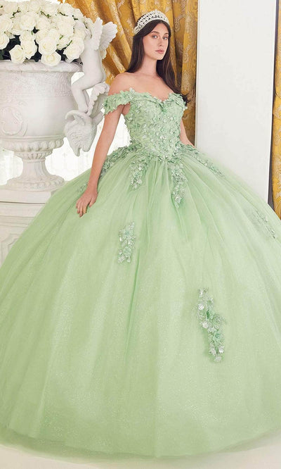 Ladivine 15710 - Floral Embellished Off-Shoulder Ballgown Ball Gowns