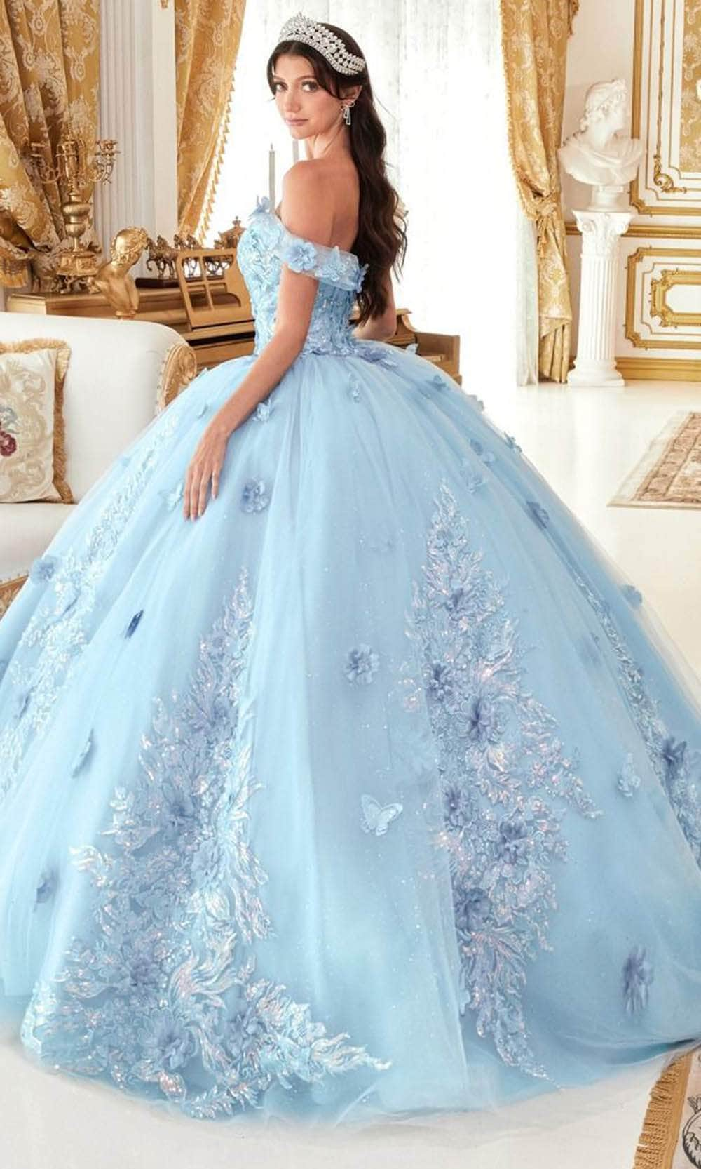 Cinderella Divine 15713 - 3D Floral Applique Embellished Sweetheart Ballgown Ball Gowns