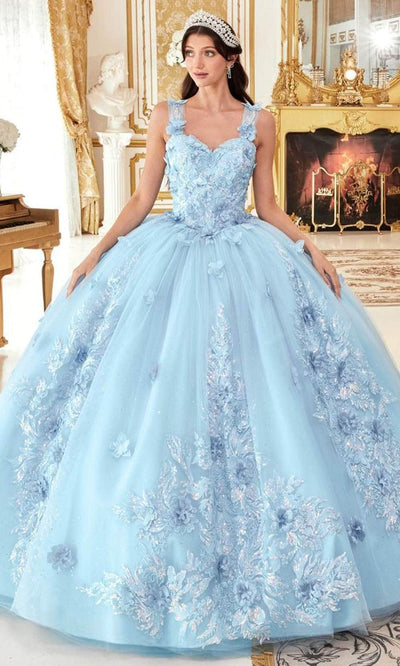 Cinderella Divine 15713 - 3D Floral Applique Embellished Sweetheart Ballgown Ball Gowns