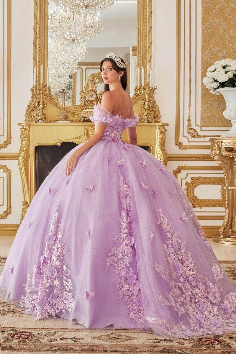 Cinderella Divine 15713 - 3D Floral Applique Embellished Sweetheart Ballgown Ball Gowns