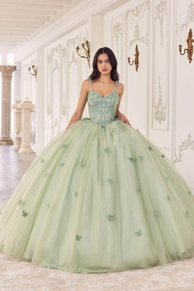 Cinderella Divine 15718 - Butterfly Applique Ballgown Special Occasion Dress