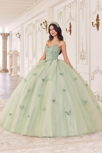 Cinderella Divine 15718 - Butterfly Applique Ballgown Special Occasion Dress