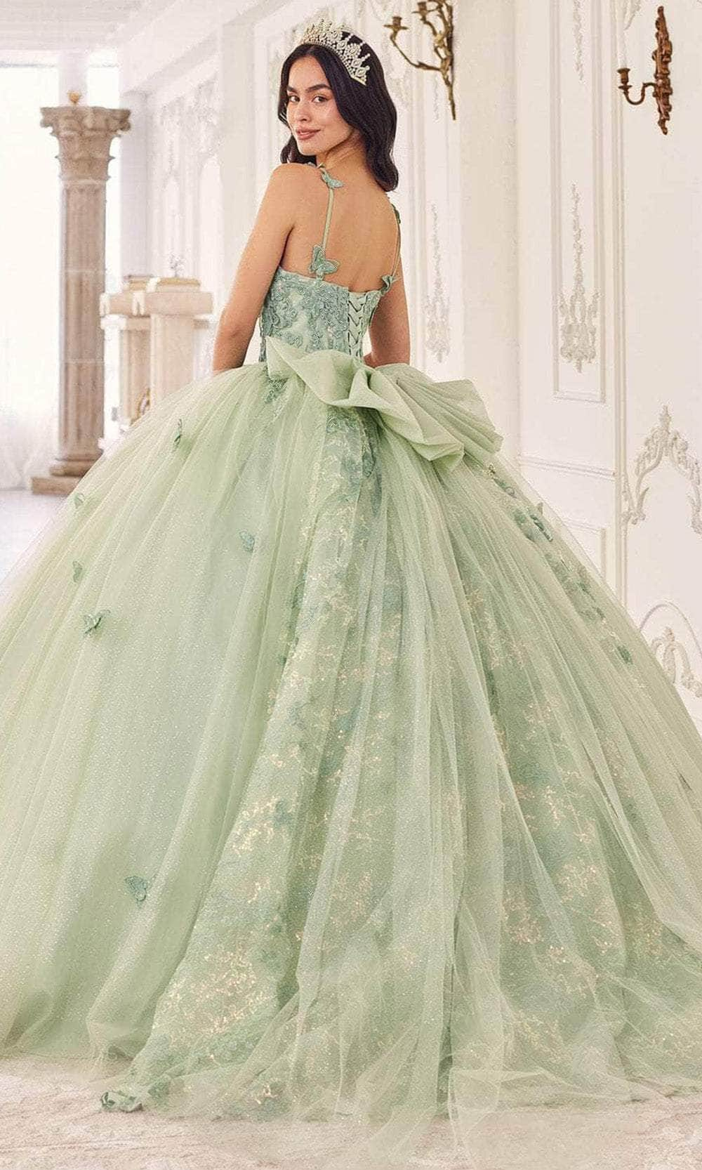 Cinderella Divine 15718 - Butterfly Applique Ballgown Special Occasion Dress