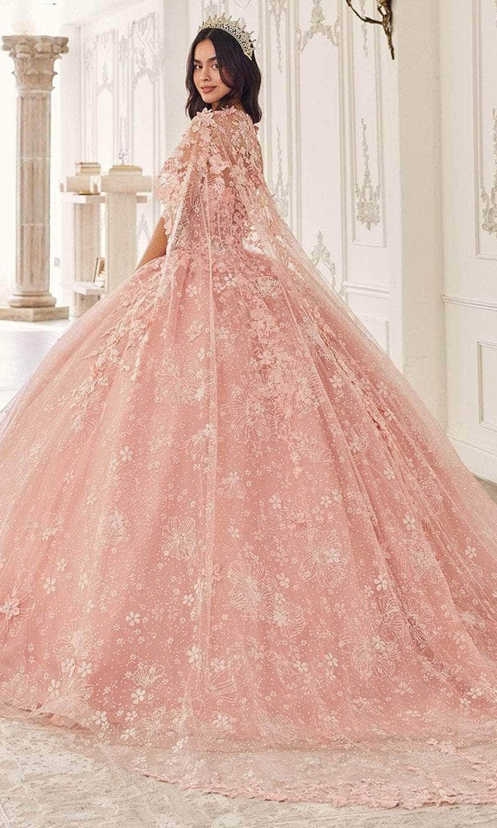 Ladivine 15719 - Applique Ornate Ballgown Special Occasion Dress