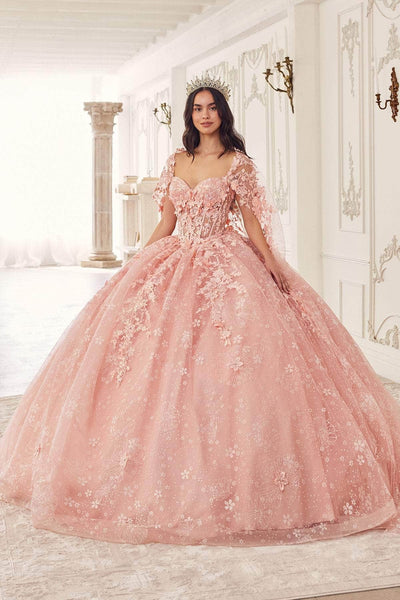 Cinderella Divine 15719 - Applique Ornate Ballgown Special Occasion Dress