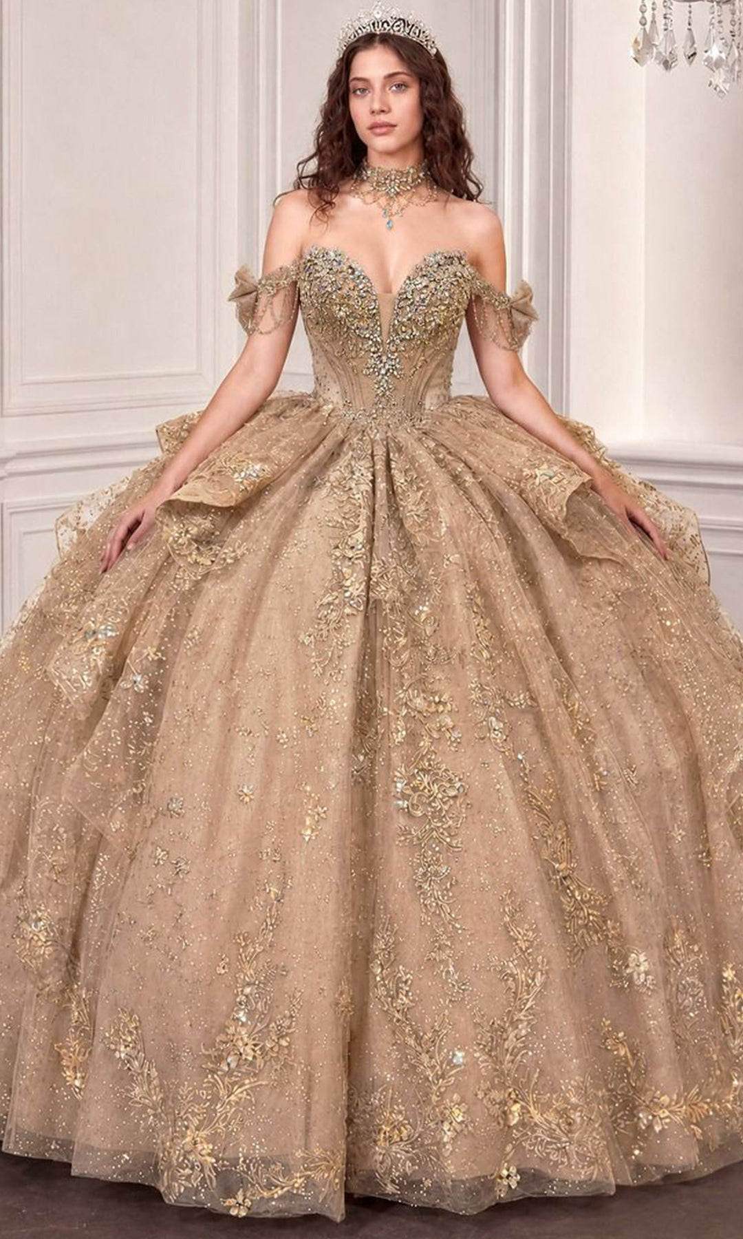 Ladivine 15743 Off Shoulder Sweetheart Quinceanera Dress