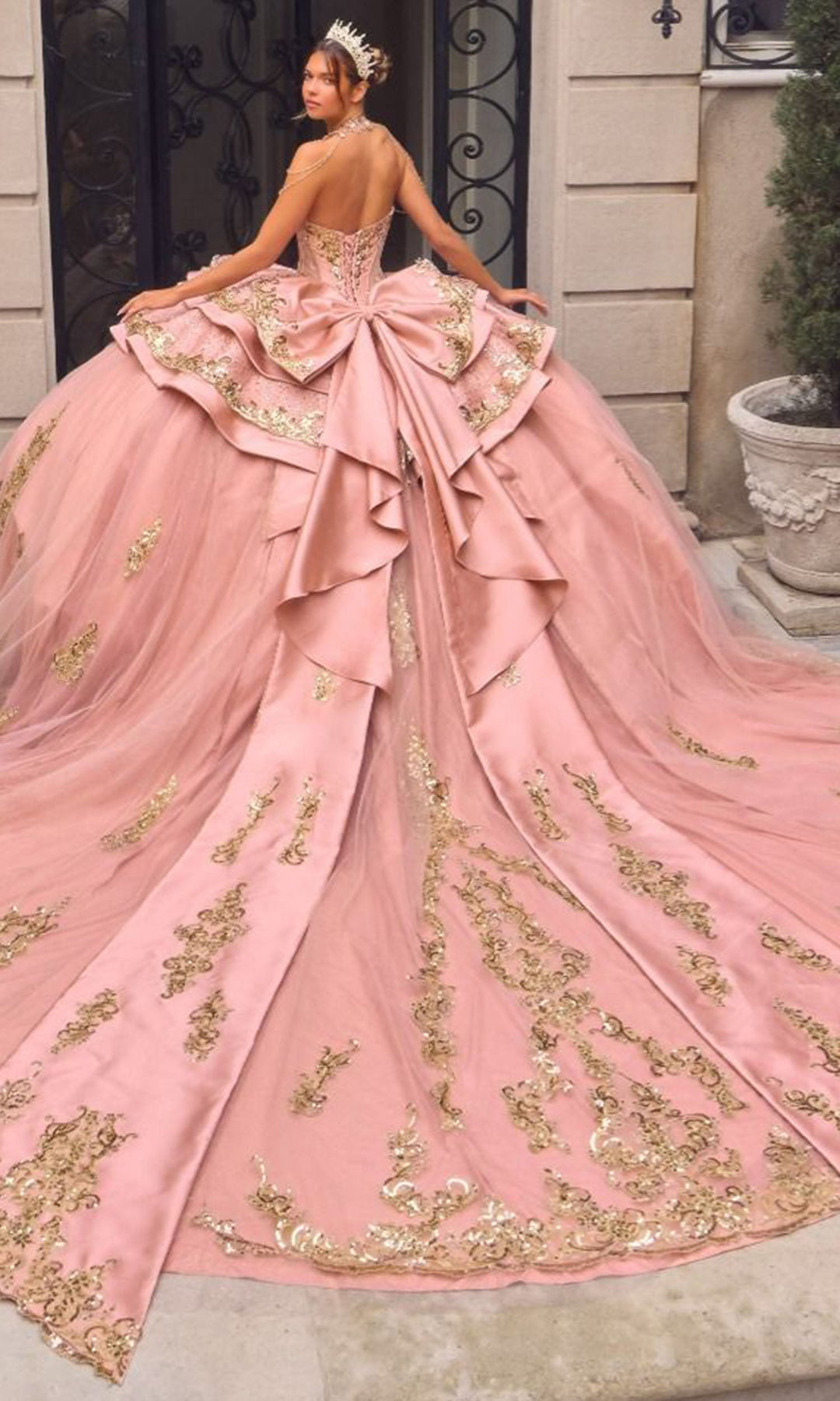 Ladivine 15744 Embellished Tiered Quinceanera Dress
