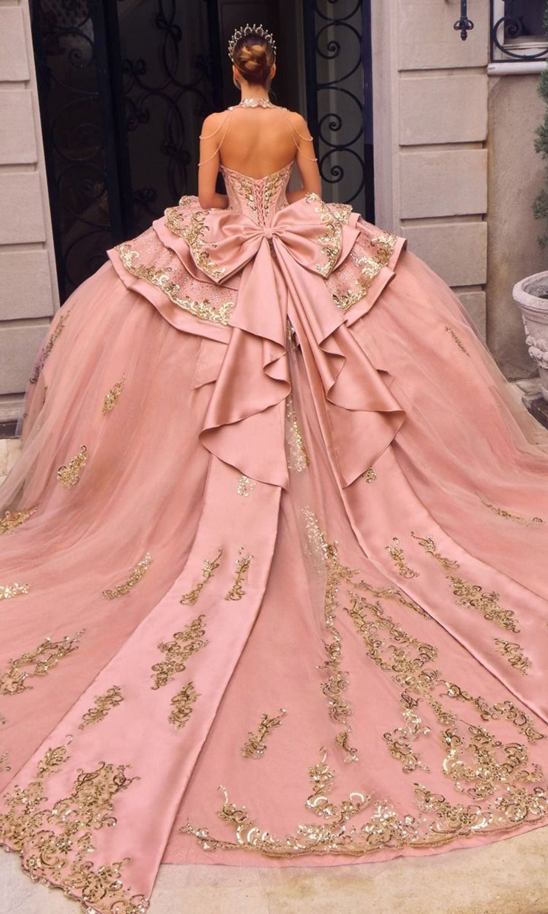 Ladivine 15744 Embellished Tiered Quinceanera Dress