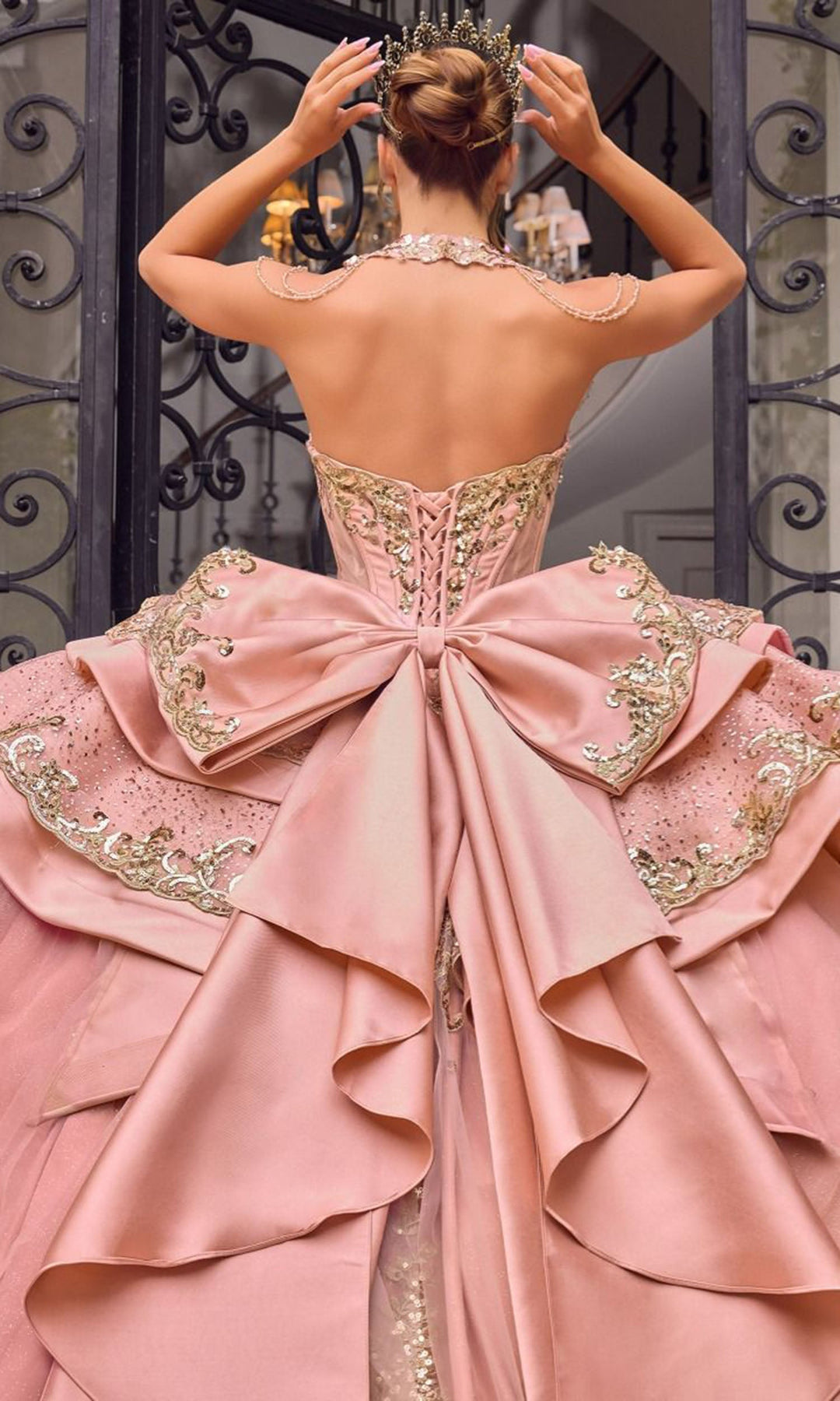 Ladivine 15744 Embellished Tiered Quinceanera Dress