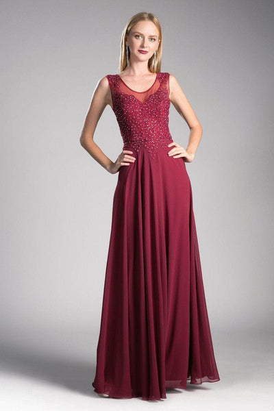 Ladivine 2635 Special Occasion Dress XS / Burgundy