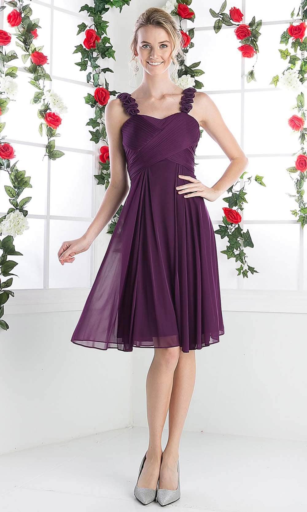 Ladivine 3801 Bridesmaid Dresses XS / Eggplant