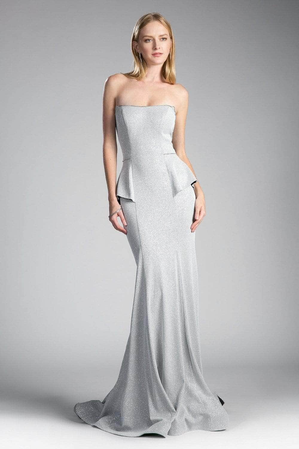 Ladivine 5025 Special Occasion Dress 2 / Silver