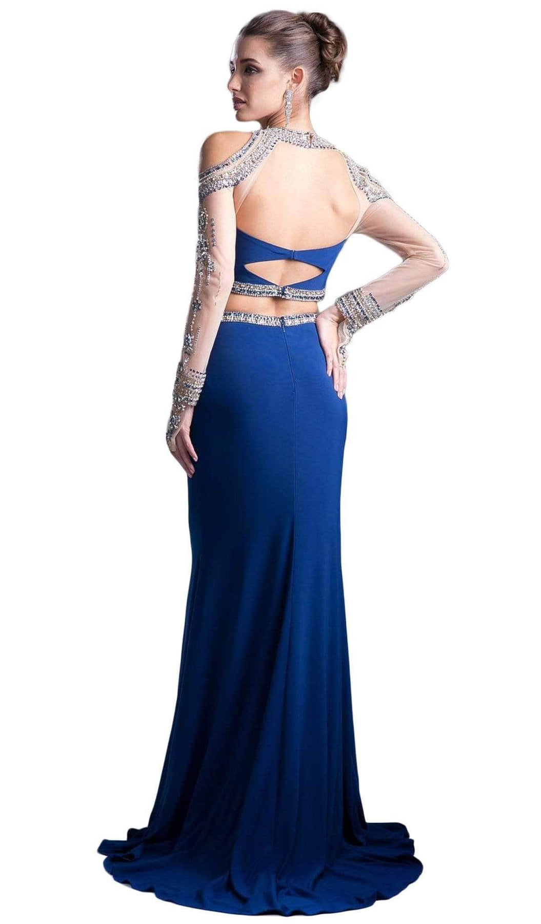Ladivine 71486 - Rhinestone Embellished Two-Piece Formal Dress Formal Gowns