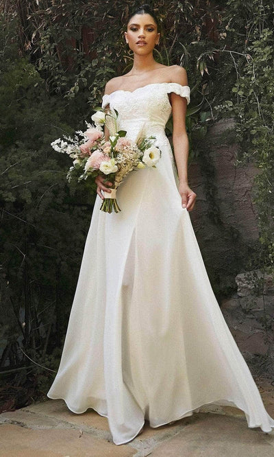 ladivine 7258w - off shoulder a-line bridal gown Special Occasion Dresses Dresses