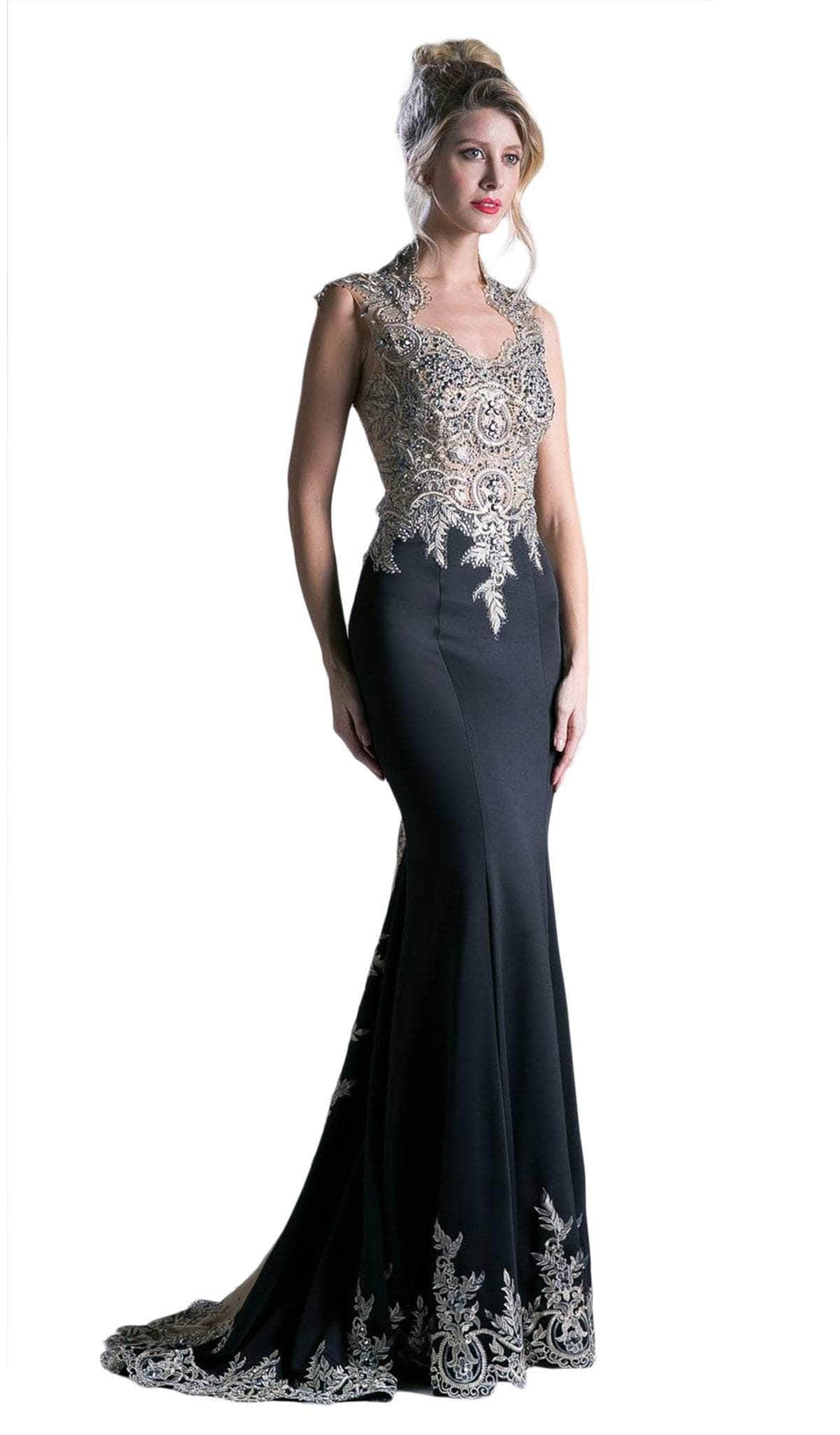 Ladivine 7263 Special Occasion Dress 2 / Black