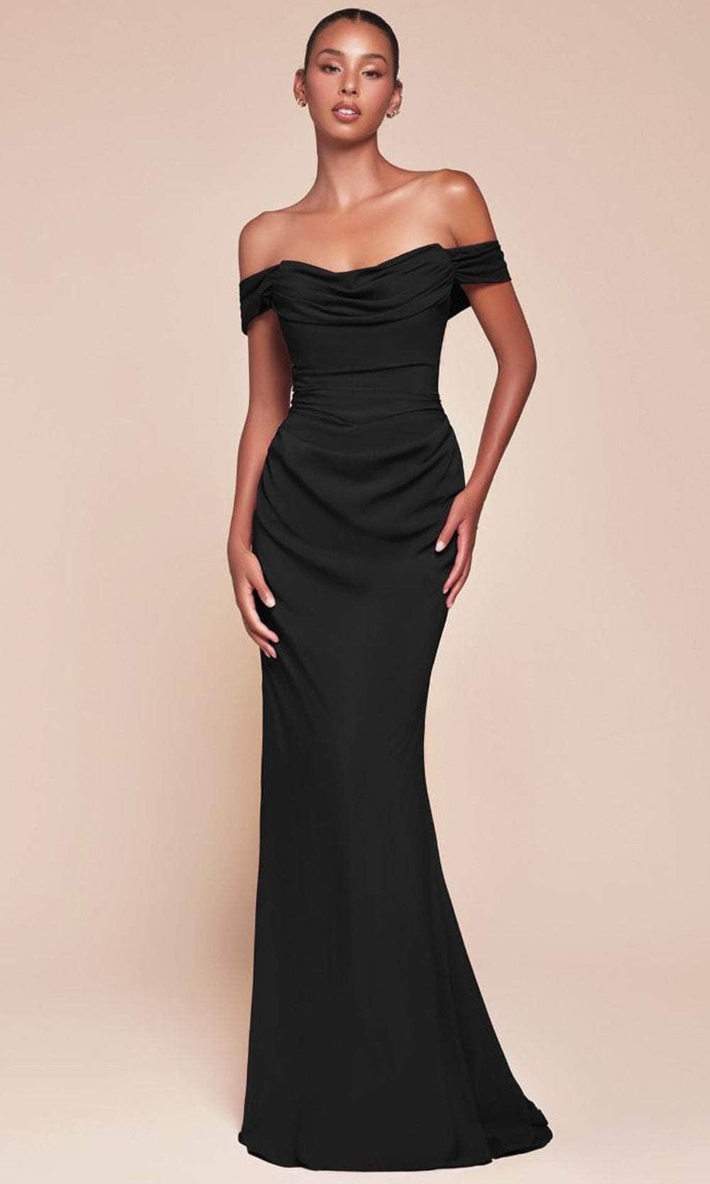 Ladivine 7433 - Sash Chiffon Long Gown Prom Dresses