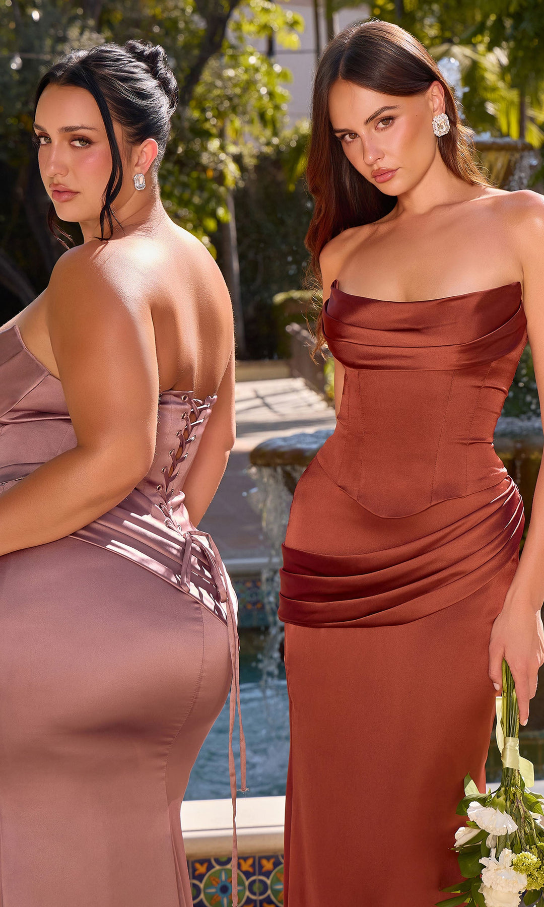 Ladivine 7439 Basque Waist Sheath Dress