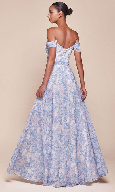 Ladivine 7441 - Off-Shoulder A-Line Evening Dress