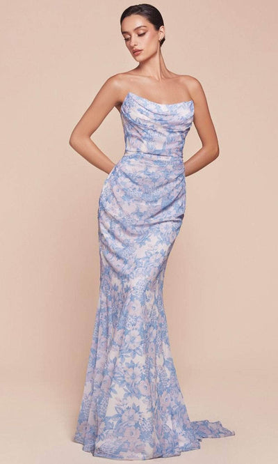 Ladivine 7445 - Strapless Sheath Evening Dress