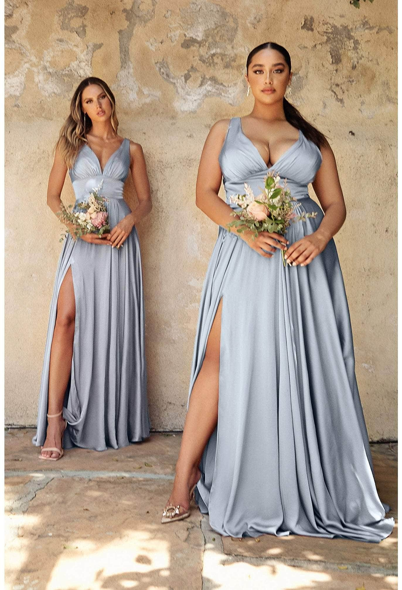 Ladivine 7469 Soft Satin Dress Bridesmaid Dresses