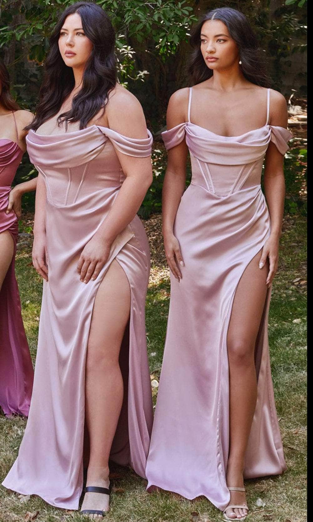 Ladivine 7492C - Off Shoulder Corset Evening Gown Evening Dresses