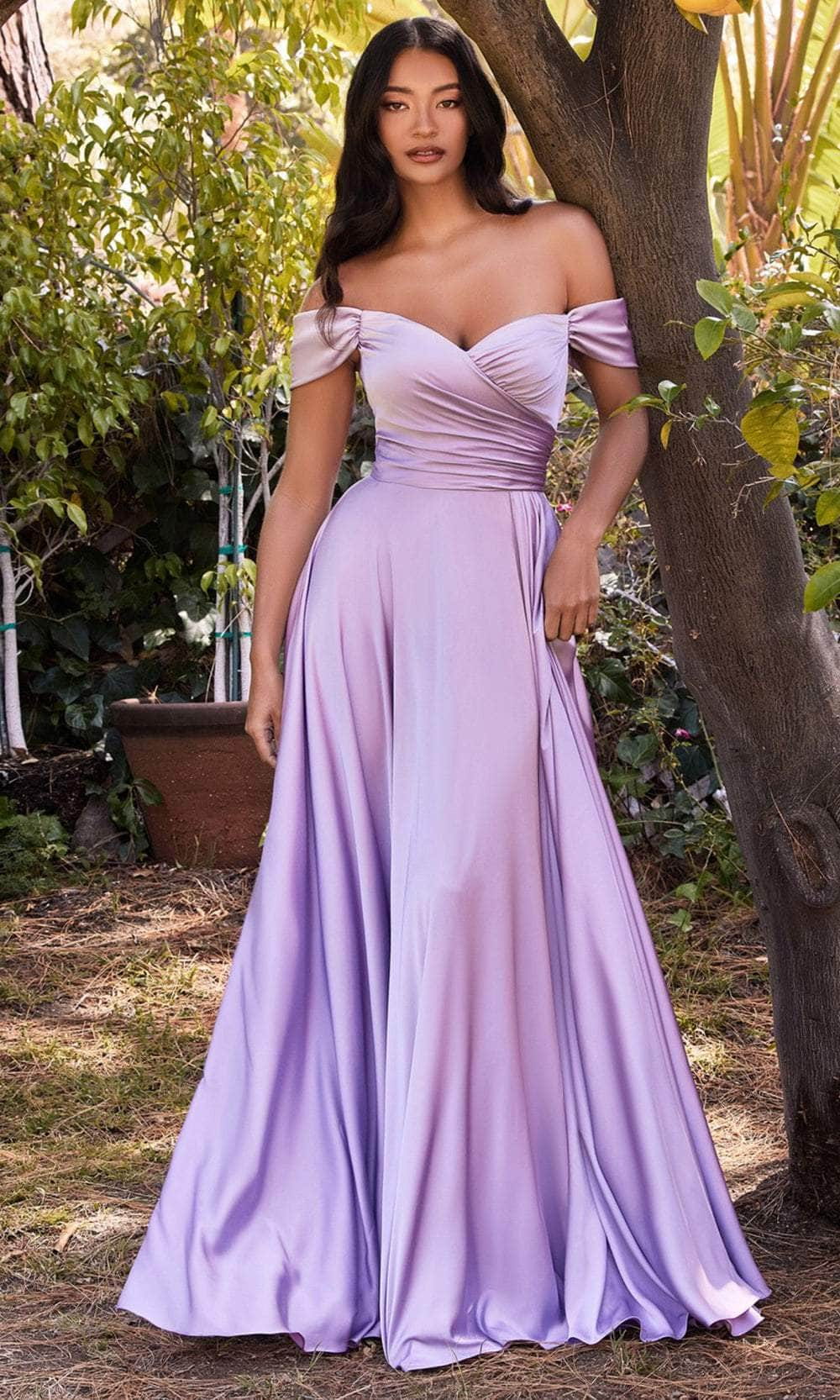 Cinderella Divine 7493 - Sweetheart Satin Evening Gown Evening Dresses 2 / Lavender