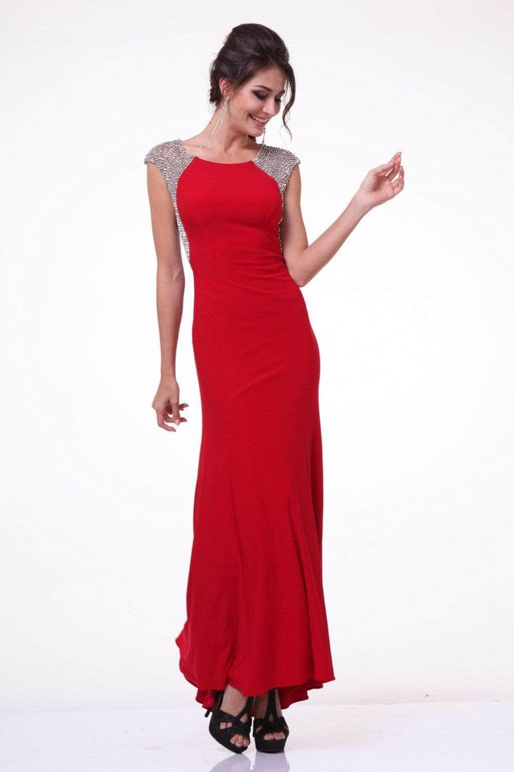 Ladivine 8115 Evening Dresses 2 / Red