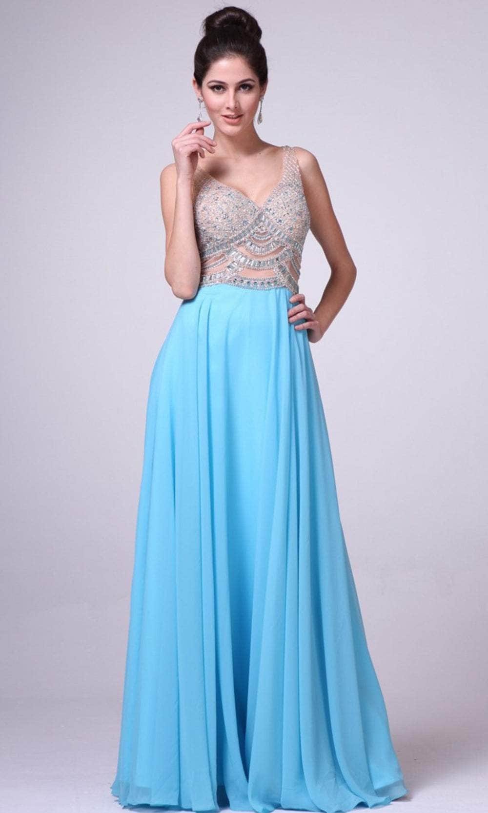 Ladivine 8757 Prom Dresses 4 / Aqua