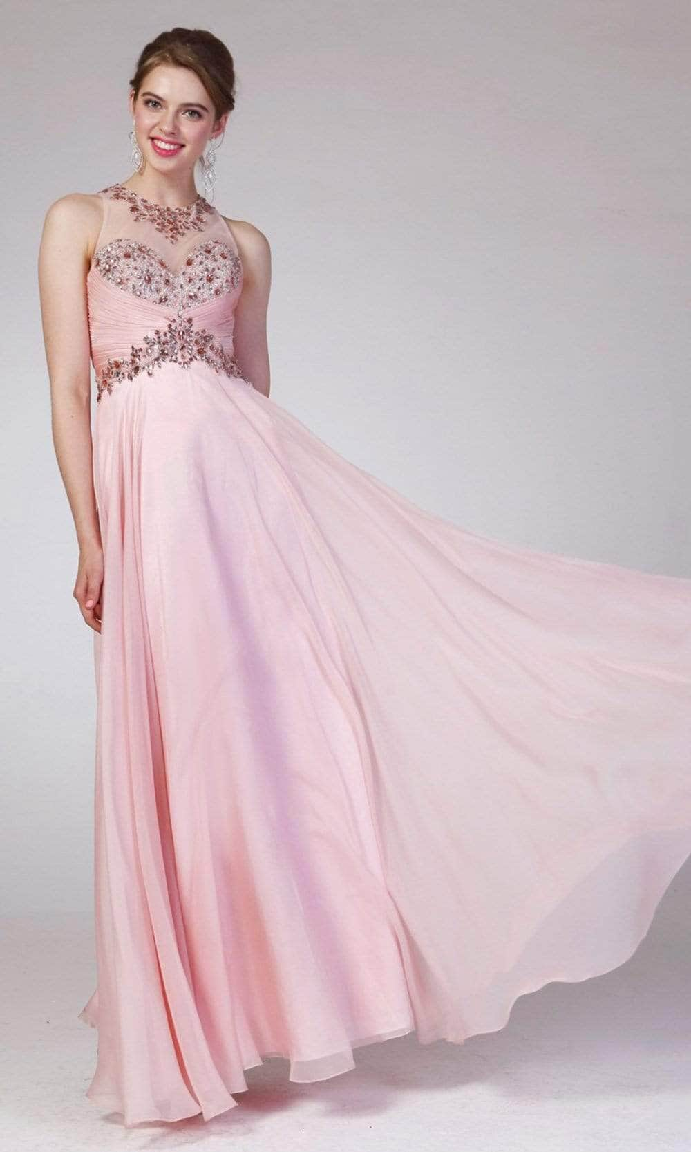 Ladivine 8773 Evening Dresses 2 / Pink