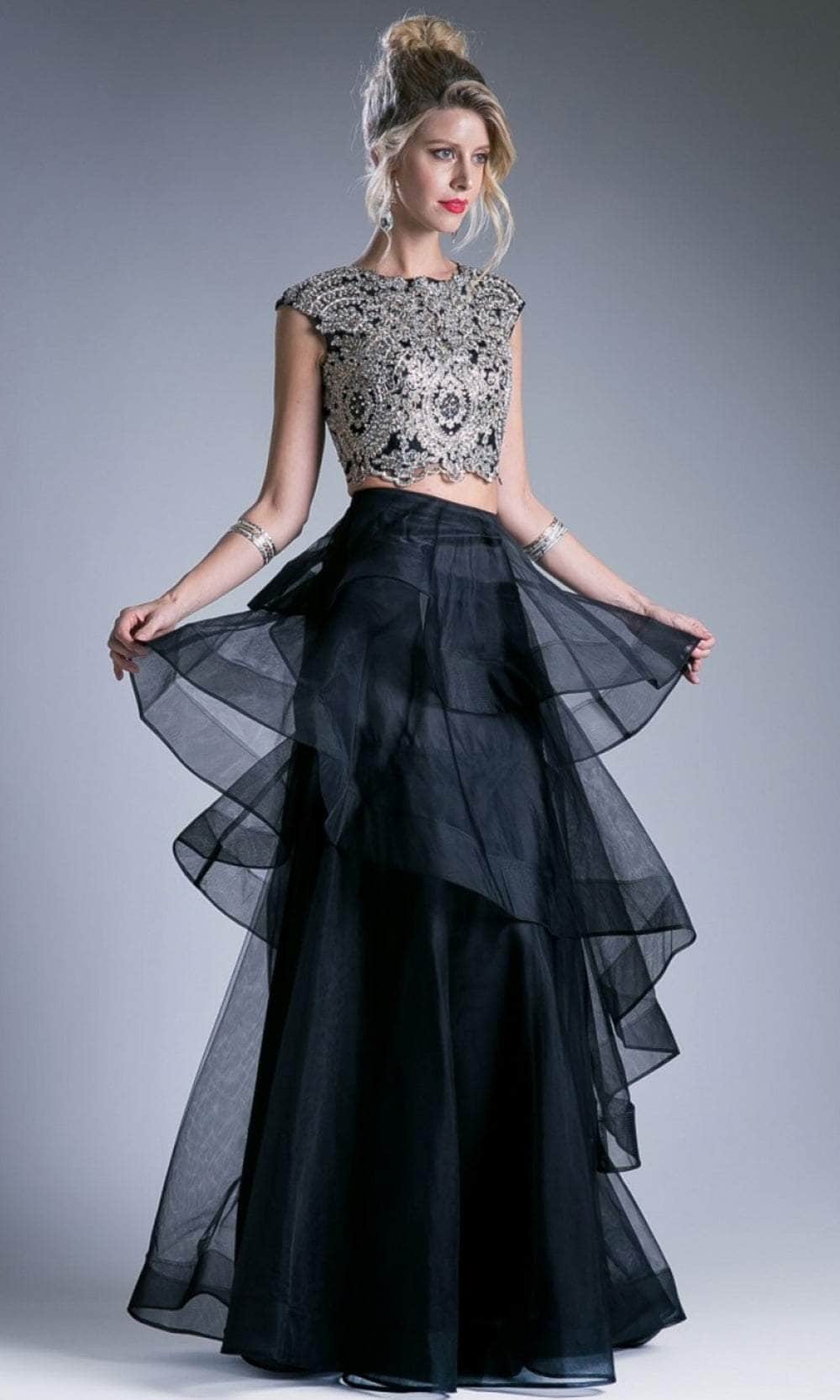 Ladivine 8937 Evening Gown 4 / Black