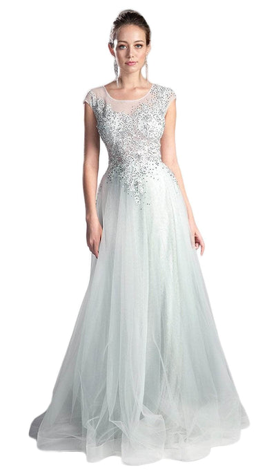 Ladivine 8992 Special Occasion Dress 2 / Ice Silver