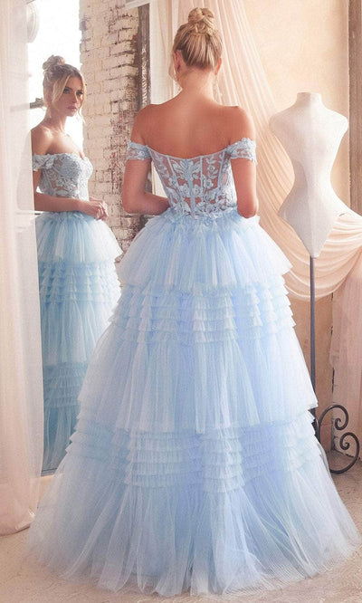 Cinderella Divine 9315 - Off-Shoulder Embroidered Corset Ballgown Ball Gowns