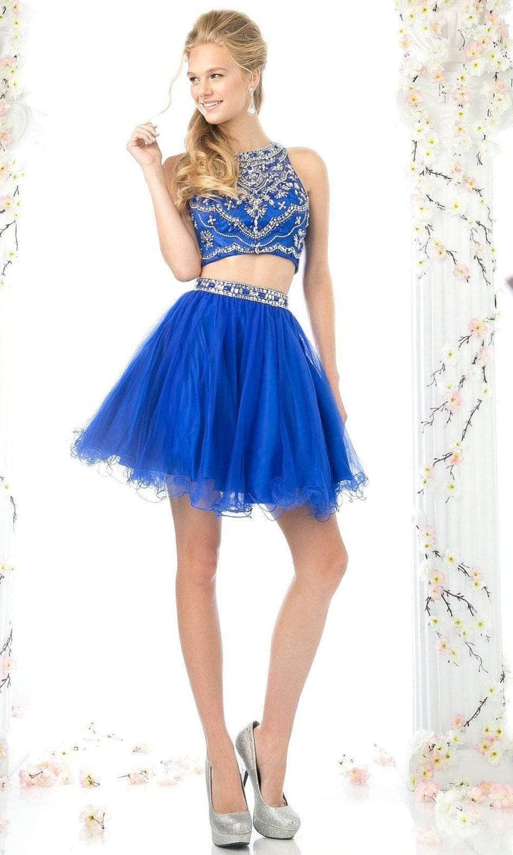 Ladivine 975 Special Occasion Dress 2 / Royal