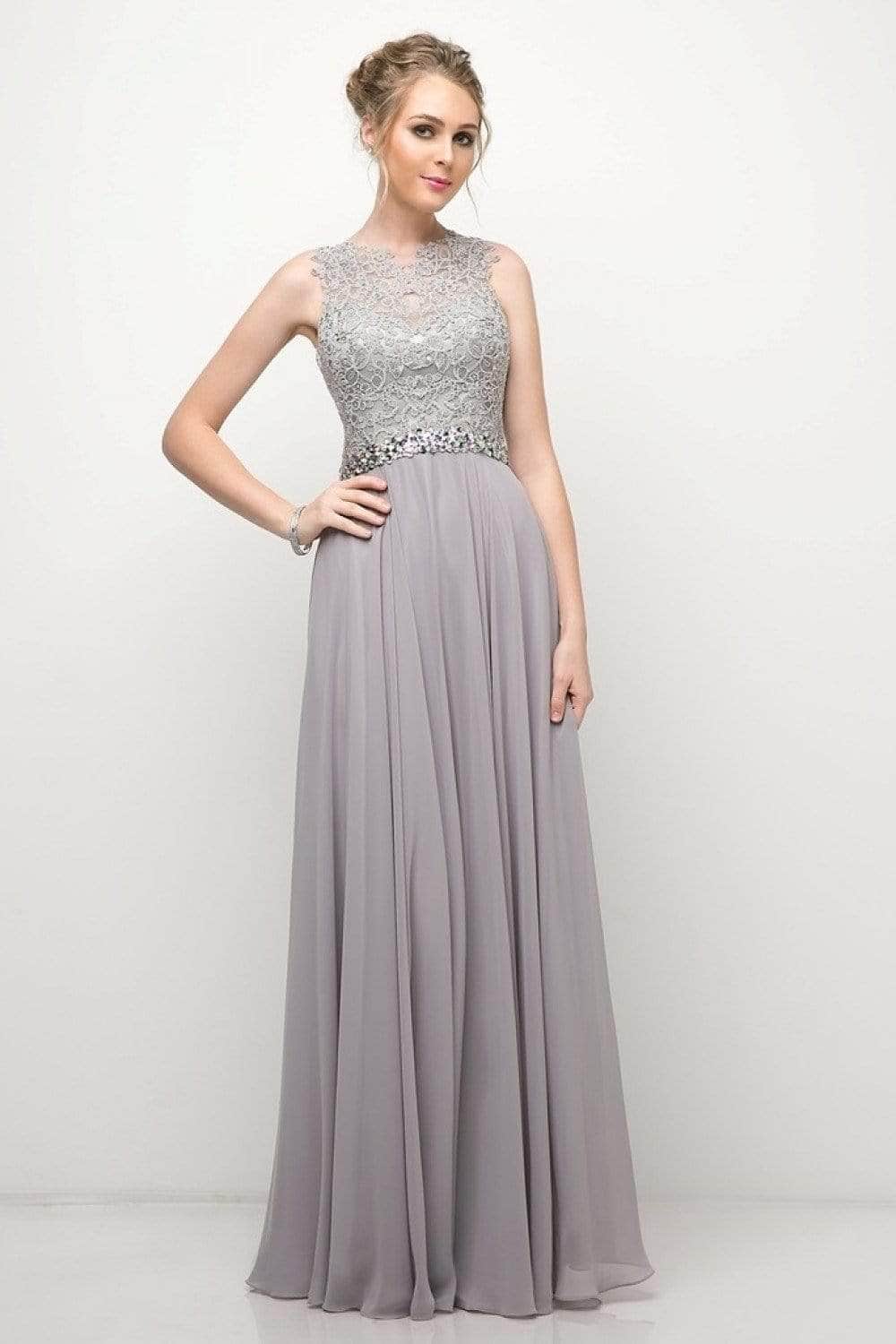 Ladivine B1601 Bridesmaid Dresses XS / Silver
