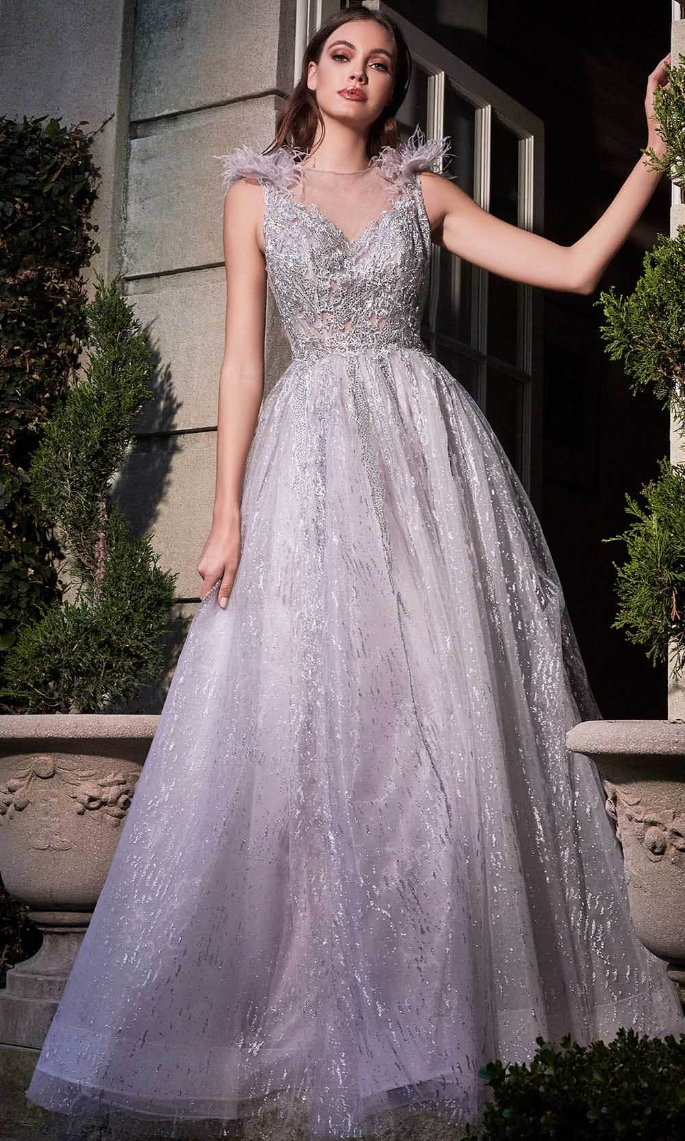 Ladivine B704 Prom Dresses 2 / Silver-Mauve