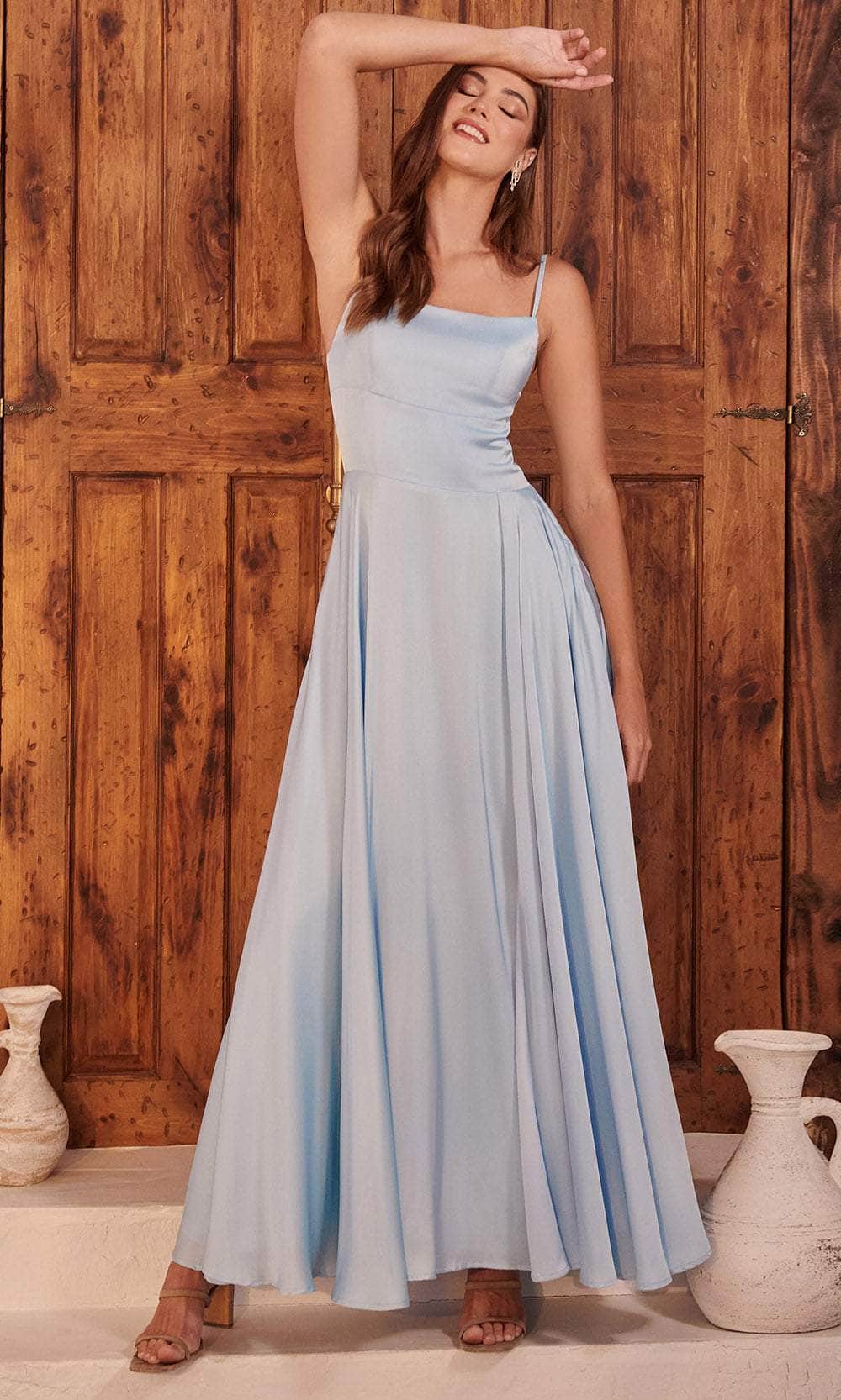 Ladivine B8402 - Spaghetti Strap A-Line Prom Gown Prom Dresses