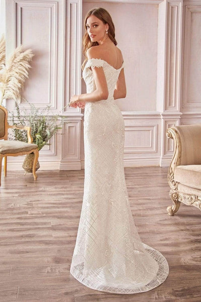 Ladivine Bridal CD929 - Beaded Lace Off the Shoulder Wedding Gown Wedding Dresses