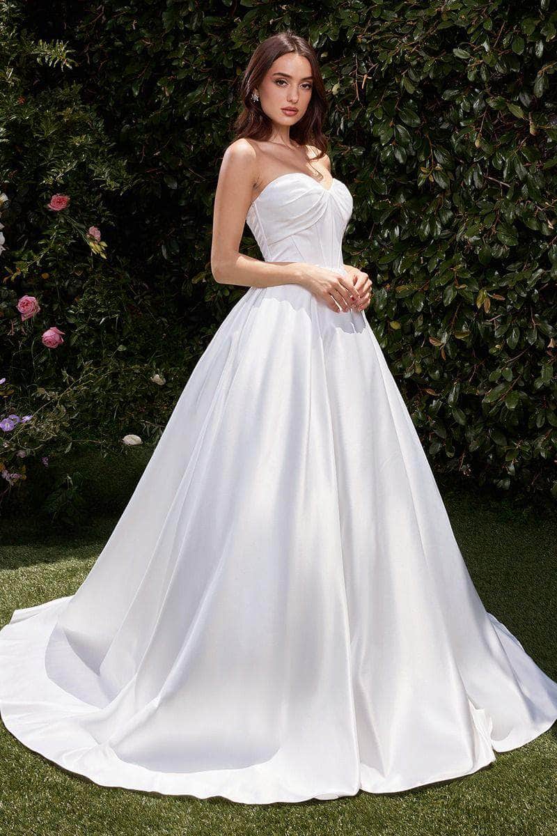Ladivine Bridal CDS512W - Pleated Boning Ballgown Bridal Dresses