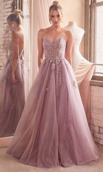 Cinderella Divine C148 - Sweetheart Lace Up Prom Dress Prom Dresses 2 / Dusty Mauve