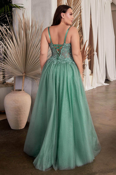 Cinderella Divine C150 - Foliage Appliqued Sweetheart Prom Gown Special Occasion Dress