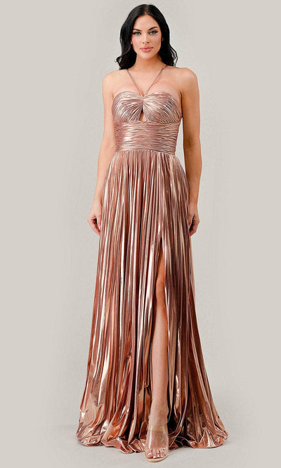 Cinderella Divine C153 - Halter Empire Evening Dress Evening Dresses 2 / Rose Gold