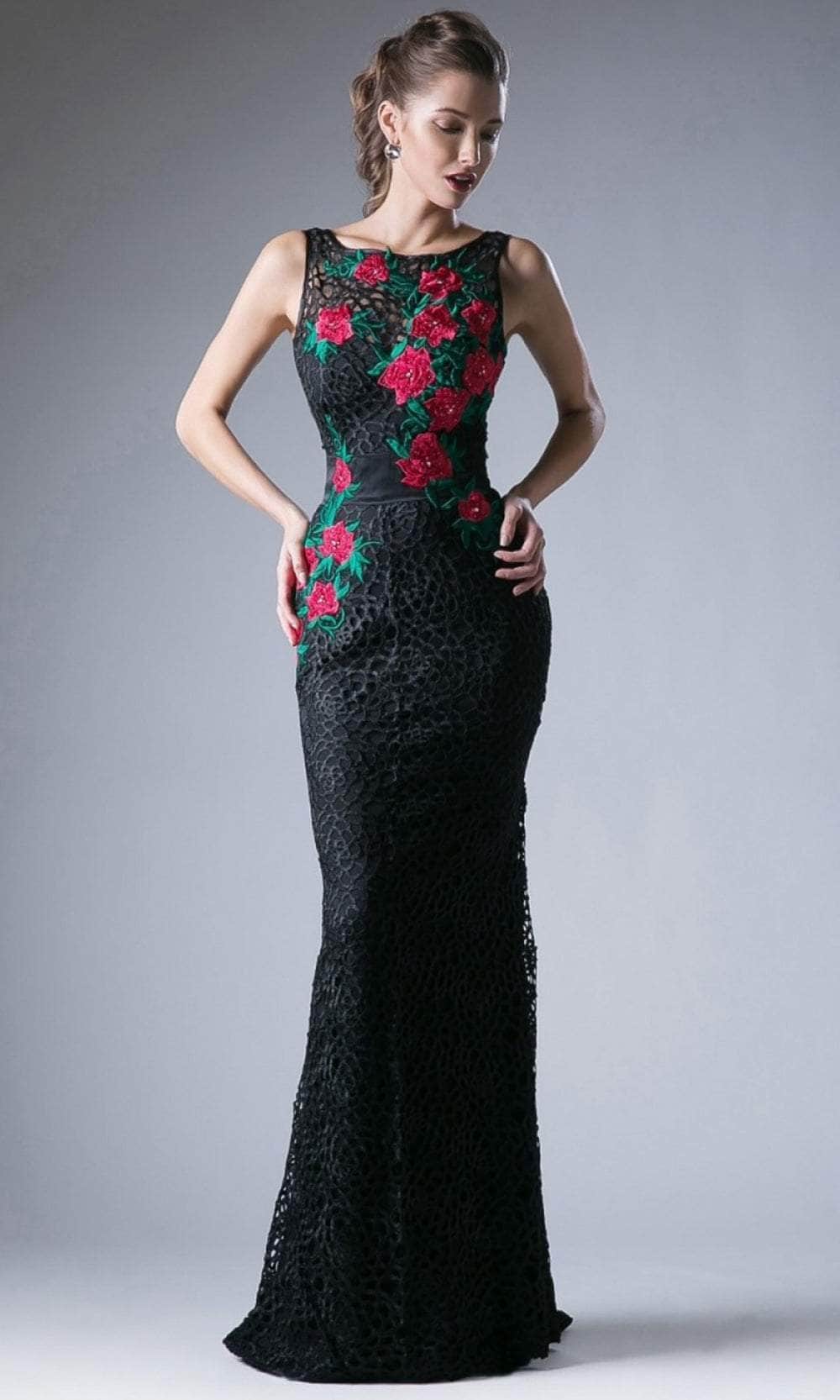 Ladivine CA315 Evening Dresses 4 / Black