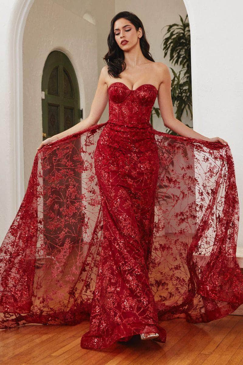 Ladivine CB046 Evening Dresses 2 / Deep Red