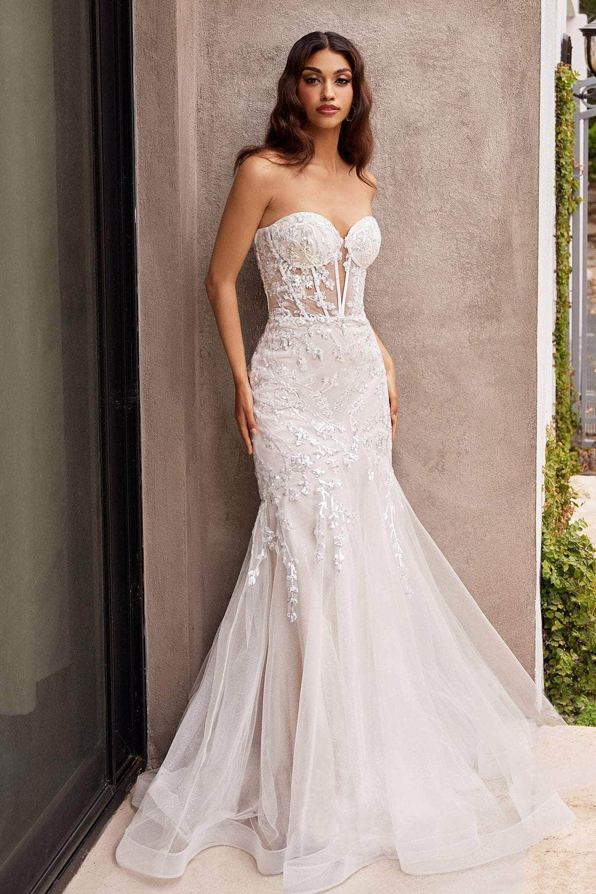 Cinderella Divine CB126W - Strapless Mermaid Bridal Gown Special Occasion Dress