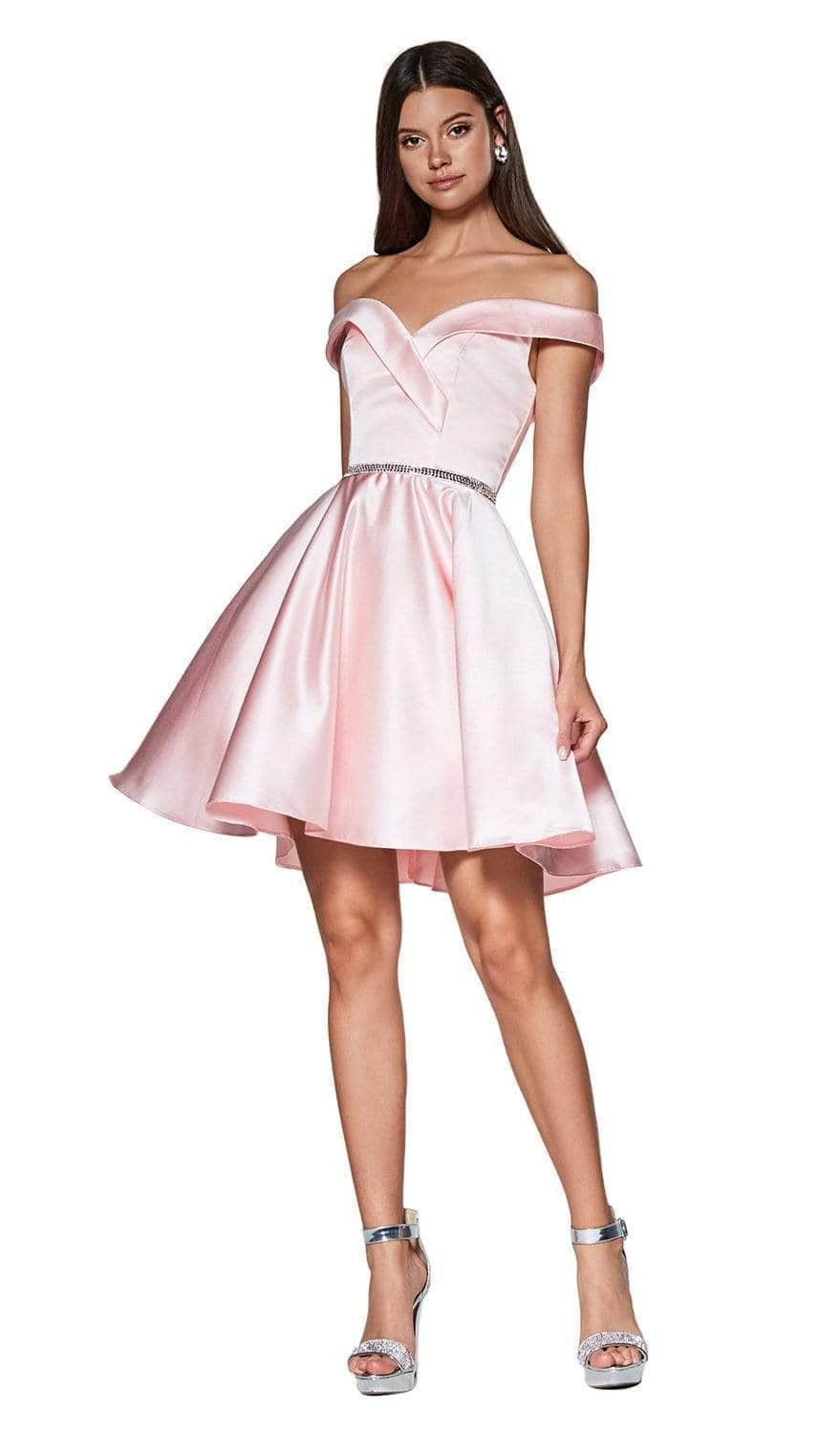 Ladivine CD0140 - Off SHoulder A-Line Dress ADASA Ladivine CD0140 - Off SHoulder A-Line Dress ADASA