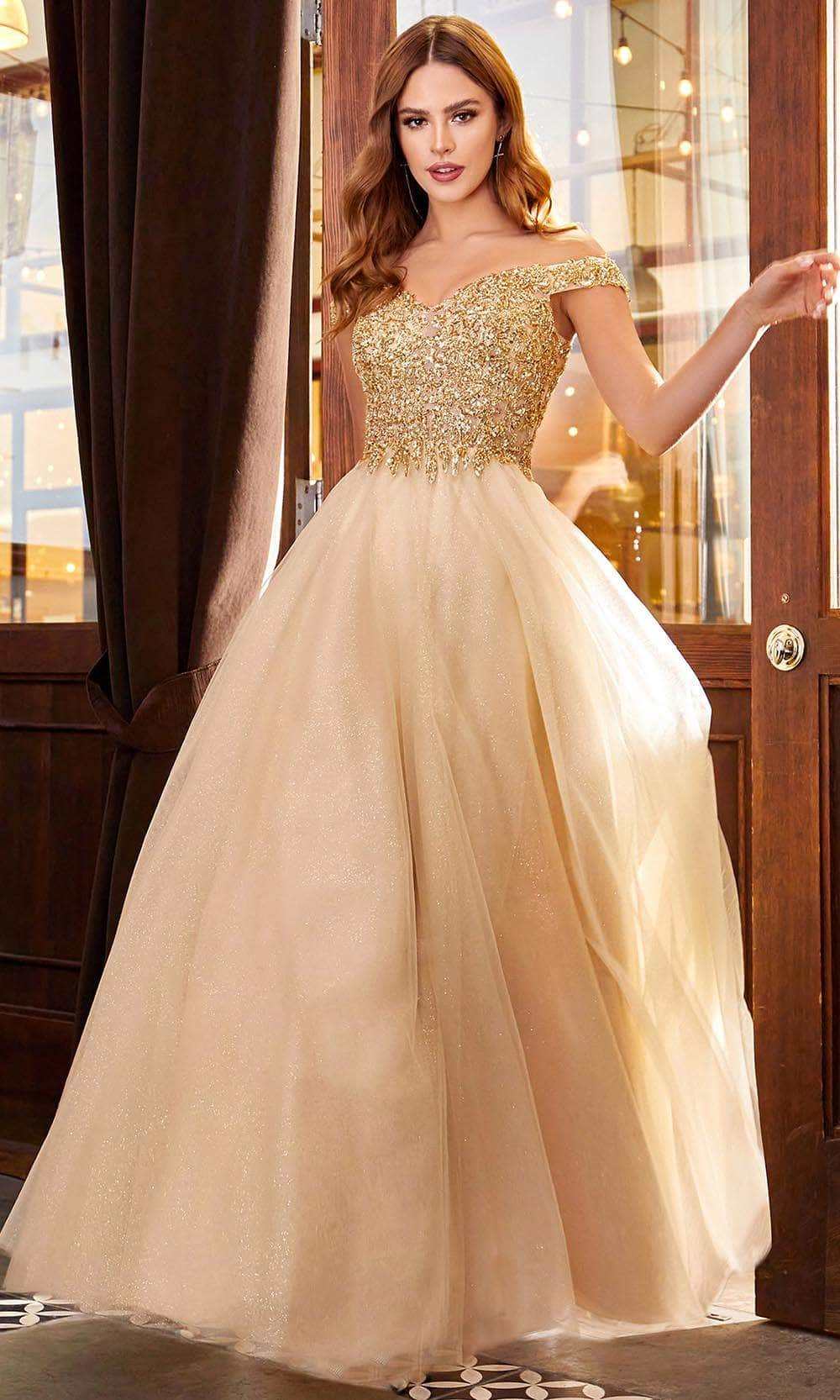 Ladivine CD0177 Prom Dresses XXS / Champagne