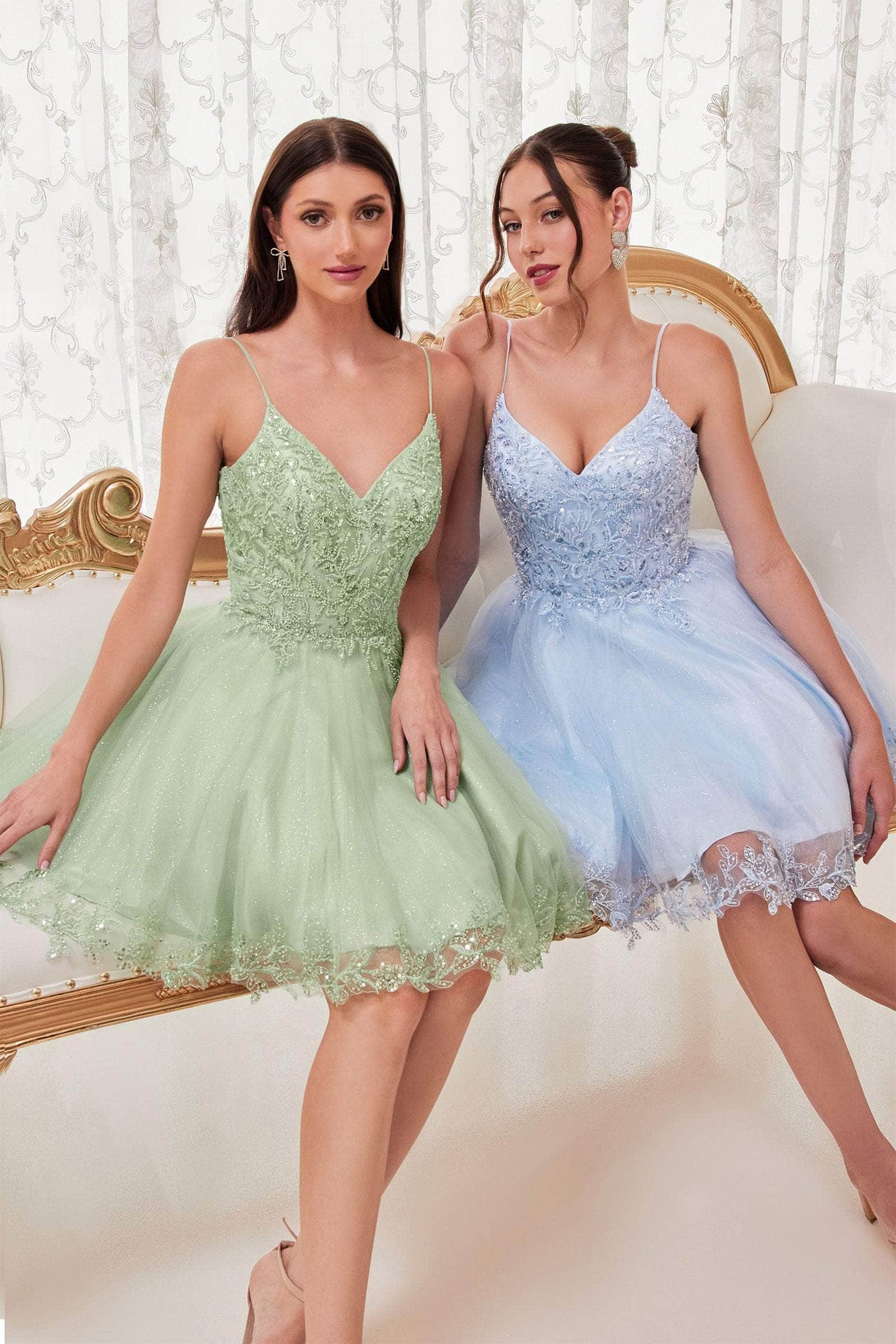 Cinderella Divine CD0213 - Embroidered Sleeveless Cocktail Dress Cocktail Dresses