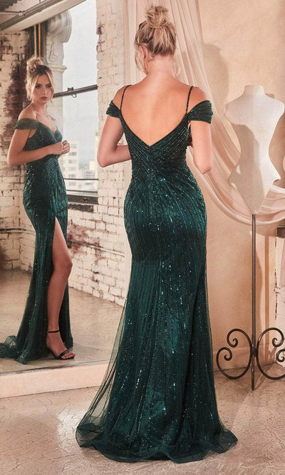 Cinderella Divine CD0219 - Sequin V-Back Evening Dress Prom Dresses