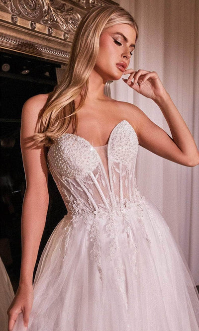 ladivine cd0230w - v-neck corset bridal gown Special Occasion Dresses Dresses