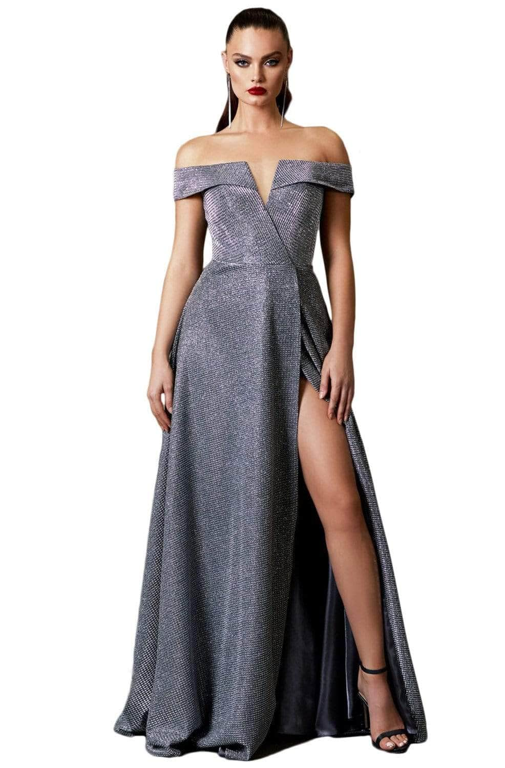 Ladivine CD162 Evening Dresses 2 / Dark Silver